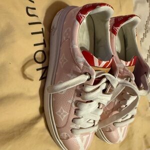 Louis Vuitton Pink and Red Women's Sneakers